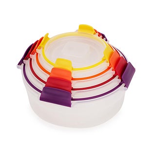 Joseph Joseph Nest Lock 8-piece Round Food Storage Container Set Multicolor | 10.5" x 10.5" x 5"